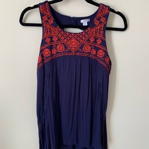 Xhilaration Navy Blue Tank Top